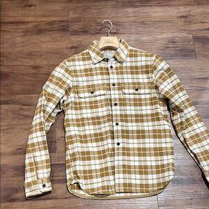 Everlane Brown and White Casual Button Down Shirt